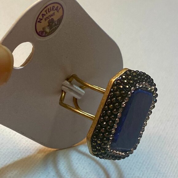 2/$25 ITEM ❤️: Blue stone adjustable statement ring - Picture 5 of 11